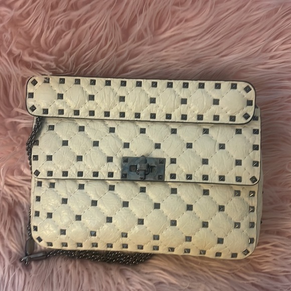 Valentino Rock-stud Matelasse Leather Quilted Shoulder bag - Picture 8 of 9